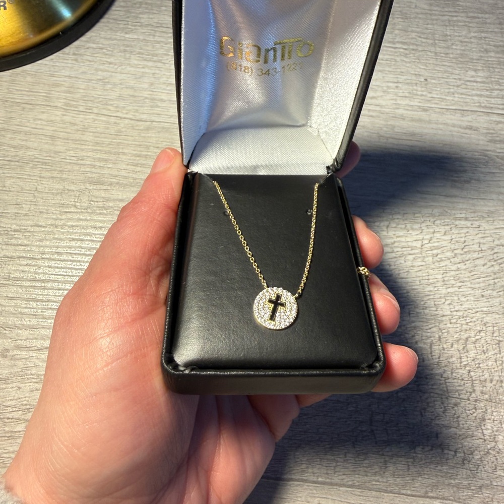 Gold Cross Pendant Necklace